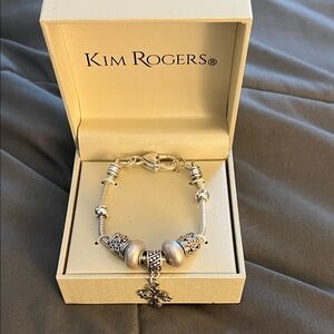 Kim Rogers Silver  Beaded Bracelet